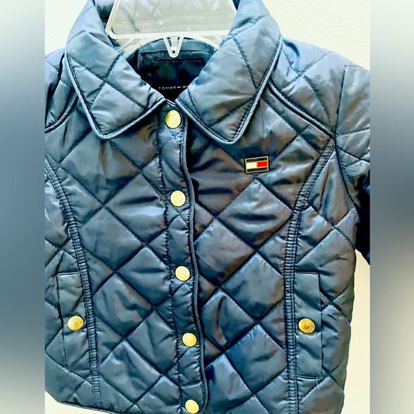 Tommy Hilfiger Girls 2T Navy Blue Quilted Puffer Jacket. - Picture 3 of 5
